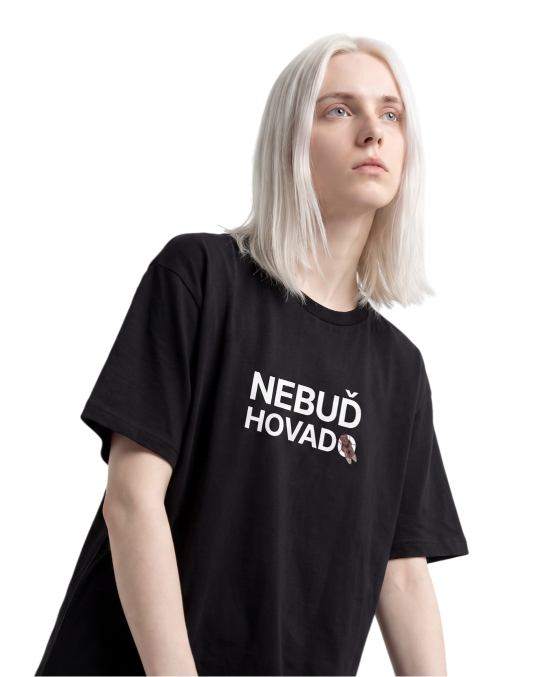 Tričko Heavyweight NEBUĎ HOVADO